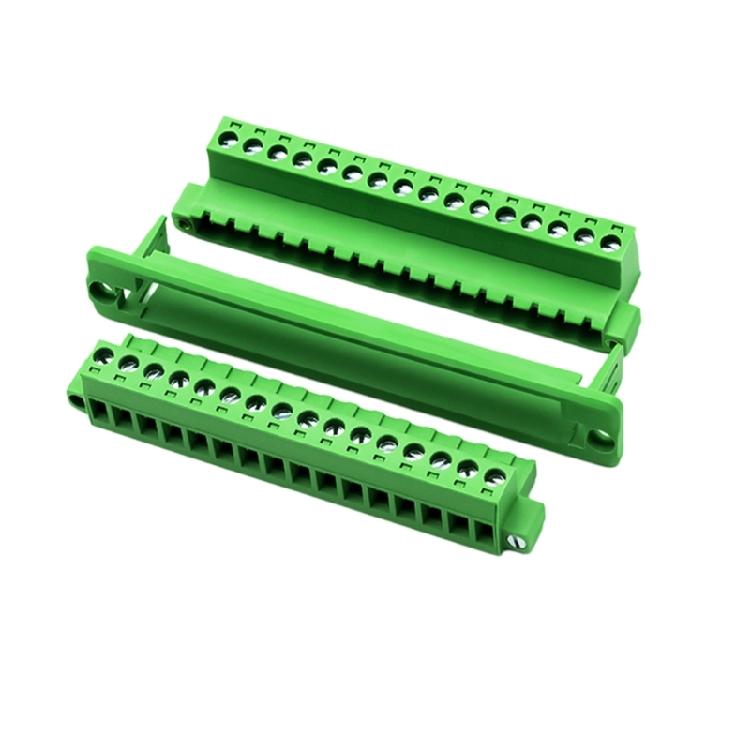 Solderless Push in Terminals with Flange Fixed Panel 5.08Mm Spacing Terminals Block Connector for Electrical Connection