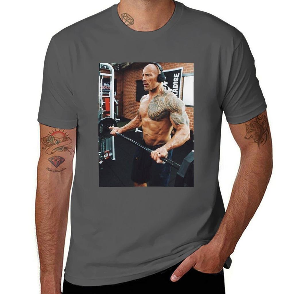 Dwayne The Rock Johnson Gym Tshirt T Shirt Unisex 100 Cotton Luxury Brand T Shirts For Unisex Graphic Vintage Tshirt