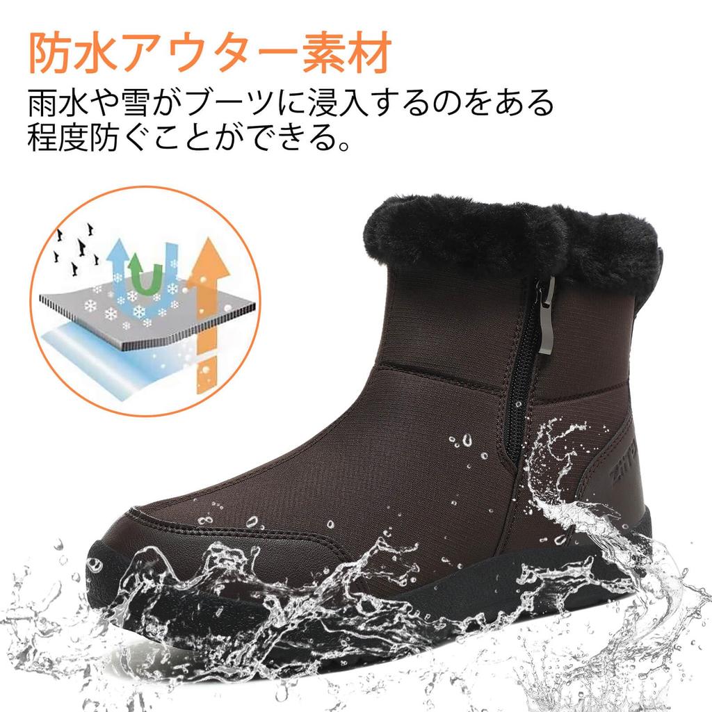 Ziitop Lightweight Short Snow Boots with Warm Thick Casual Winter Boots for Commuting and Easy to Put On and Take Off Women's Fleece-Lined Waterproof,
