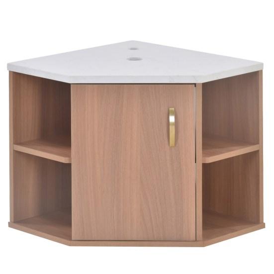 Washbasin Cabinet Strong Load Bearing Large Capacity Smooth Surface Waterproof Easy To Clean Space-saving MDF Bathroom Lavatory