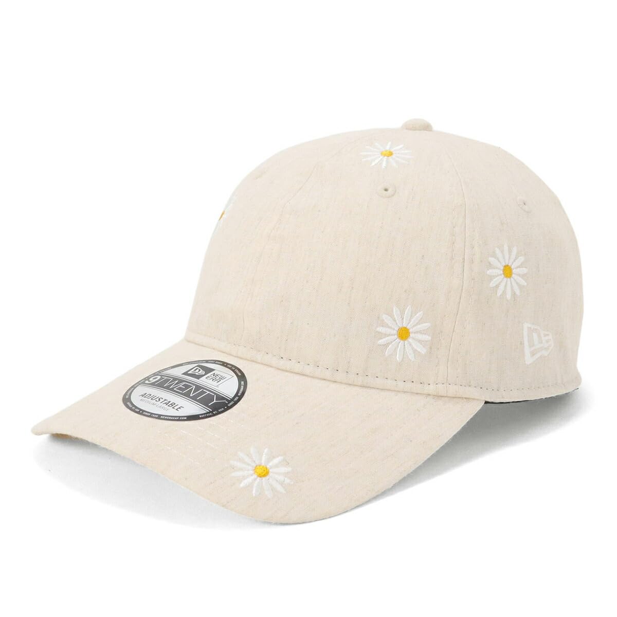 

New Era 9TWENTY Long Cap Pattern Flower ONSPOTZ 920 Long Long New Era BB UV Trendy Functional Hat Visor/EasySnap (14693423, NER36C8812), Ivory/Floral