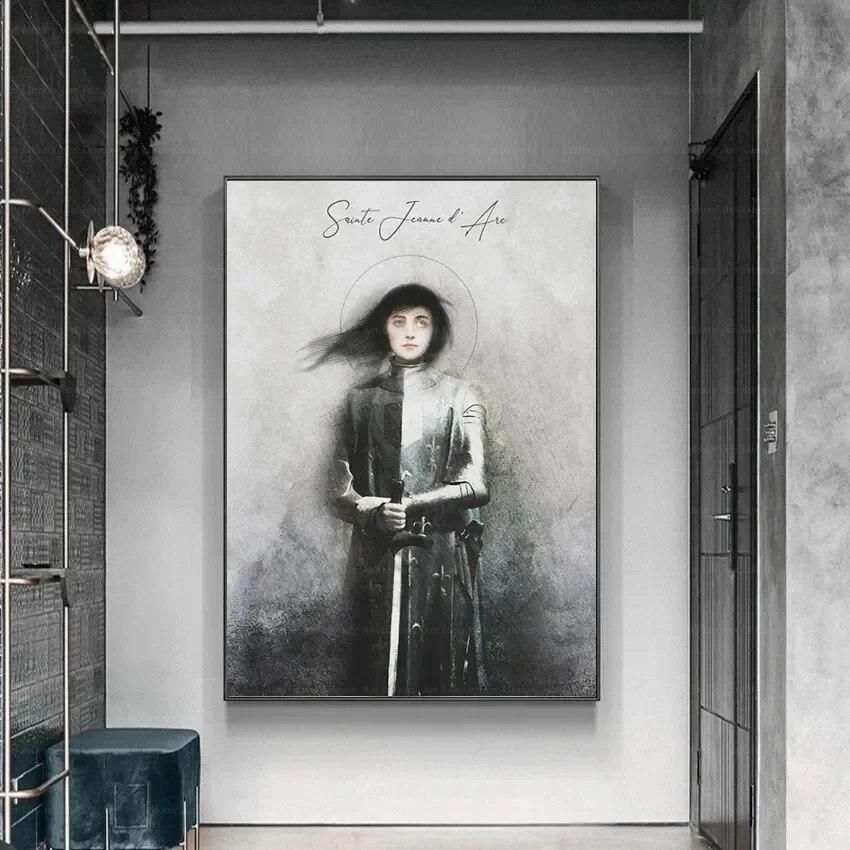 Santa Giovanna d'Arco di John Everett Millais Riproduzione Poster Tela Olio Dipinto Vintage Opera d'Arte Immagini Arte Murale Arredamento Casa