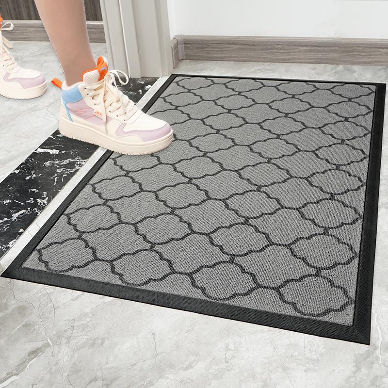 Geometric Anti-Slip Mud Wiping Door Mat - Wear-Resistant Rubber, Polypropylene