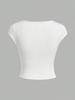 Elegant V-Neck Waist-Cinching Cropped Vest for Women - European & American Spring/Summer Fashion