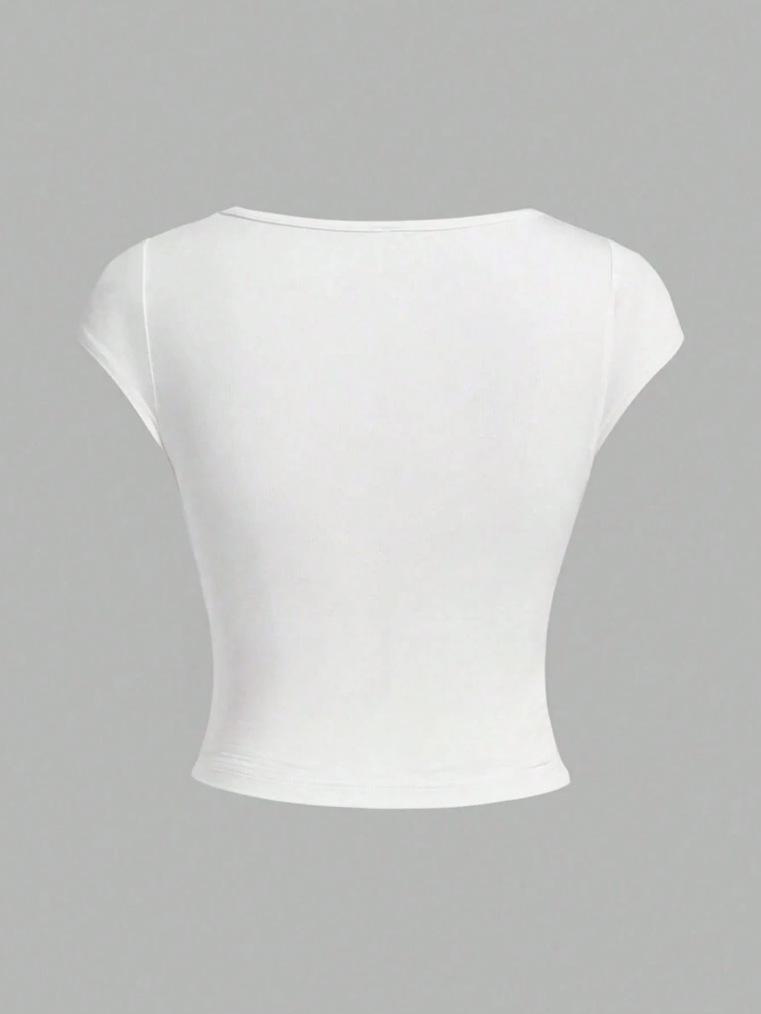 Elegant V-Neck Waist-Cinching Cropped Vest for Women - European & American Spring/Summer Fashion