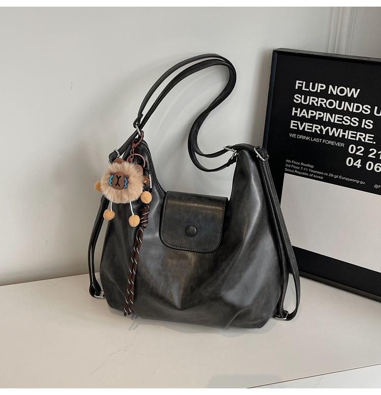 Fashion Retro Large-capacity Bag Women's 2025 New High-end Shoulder Bag Versatile Tote Bag Multi-purpose Backpack