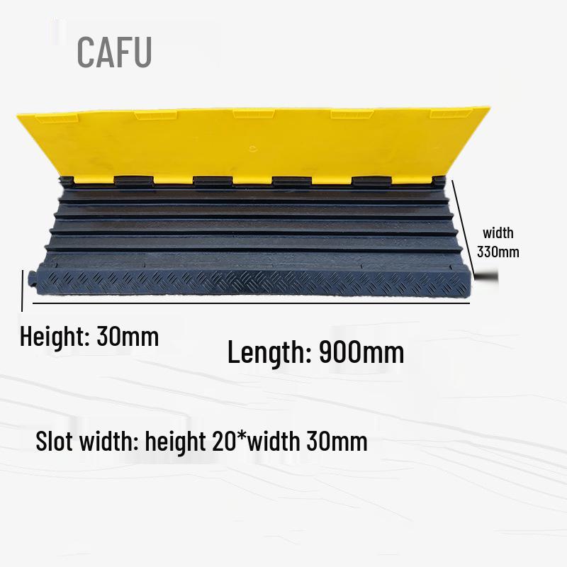 Five-Line Rubber PVC Speed Bump Cable Protector for Outdoor Use