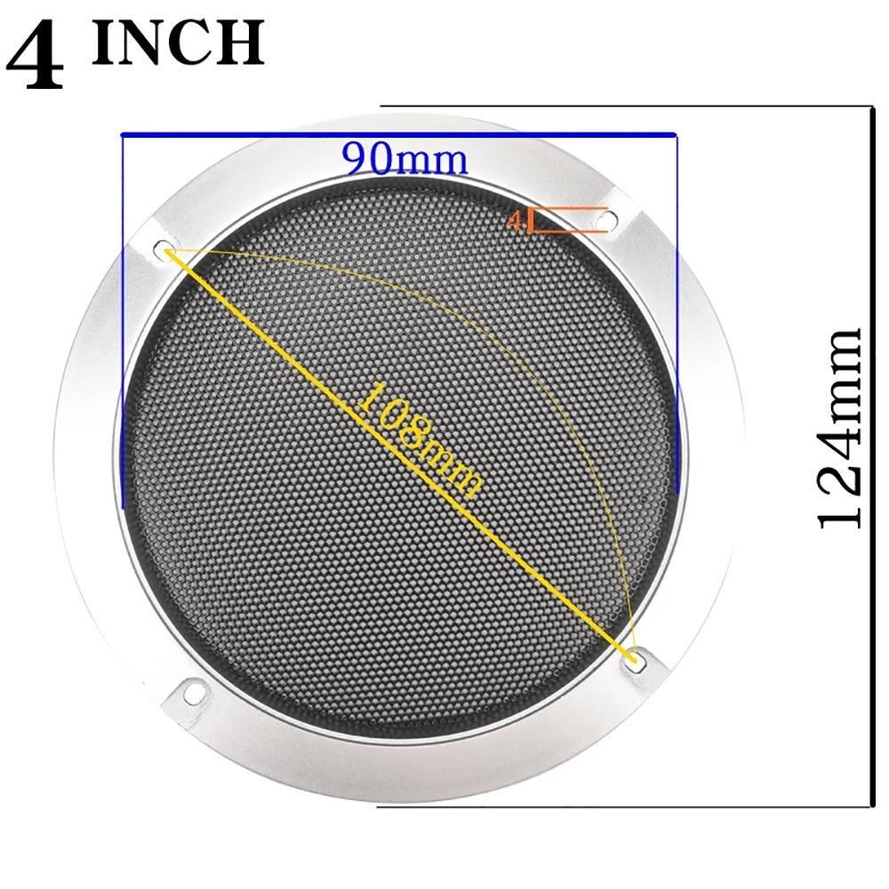 1Pcs 2/3/4/5/6.5/8/10 inch Speaker Net Cover Metal Iron Wire Grilles High-grade Speakers Plastic Frame Enclosure Decorative Mesh