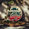 Limited Edition Gone Fishing Metal Sign 8x8 Inch Vintage Aluminum Engraved Wall Art