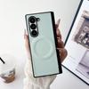 Luxury Leather Matte Shockproof Case for Samsung Galaxy Z Fold 7 6 5 4 3 Fold7 Zfold Magnetic Wireless Charging Business Cover