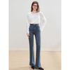 Betu Women's High-Waist Side Slit Flare Jeans