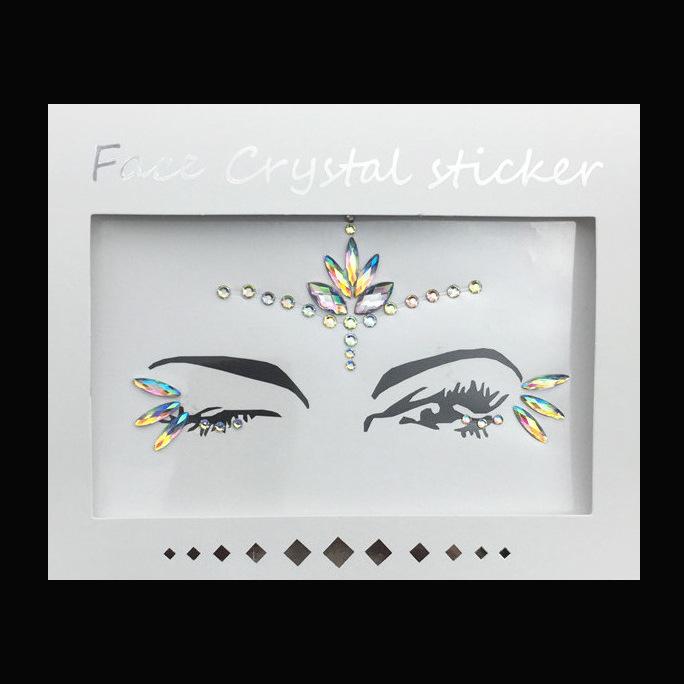 Face and Eye Rhinestone Teardrop Stickers - Pearl & Diamond Bindi Jewelry