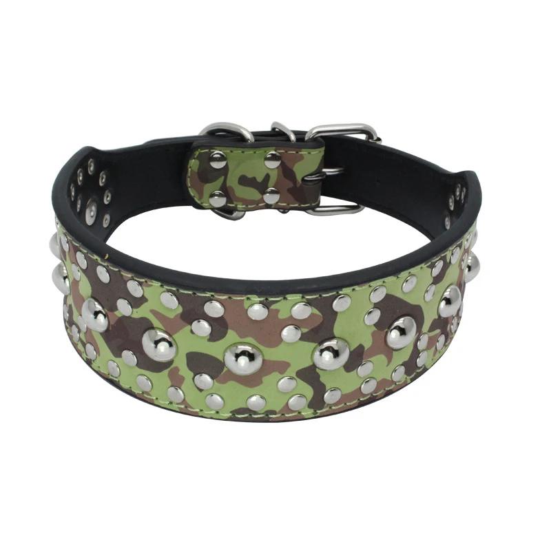 Adjustable Rhinestone Studded PU Leather Dog Collar for Small Medium Large Dogs Cats Anti-Bite Pet Neck Ring Pet Supplies