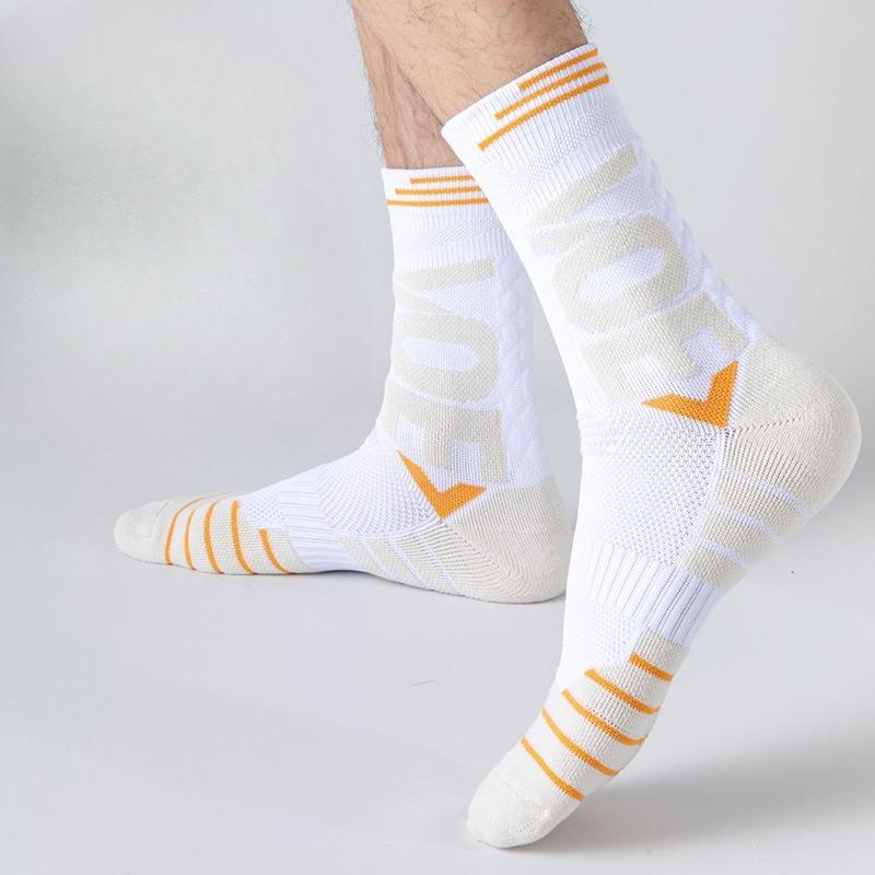 Professional Towel-backed Thickened Basketball Socks, Men's Breathable, Anti-slip and Wear-resistant Elite Badminton Sports Pressure Socks