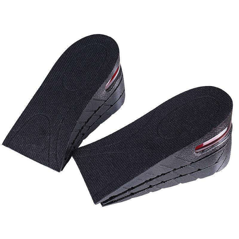 

New Three-layer Half-pad Invisible Interior with Adjustable Inner Height-increasing Insoles , Non-slip and Shock-absorbing Sports Insoles one size fits all чорний