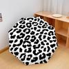 1PC Leopard Print Umbrella Portable Folding Umbrella Iron Frame Hole Bone Structure Outdoor Home Umbrella A7