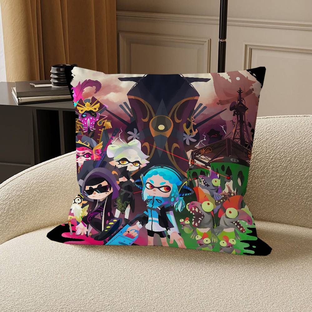 Spiel S-Splatoon 3 Kissen Geschenk Heim Büro Dekoration Schlafzimmer Sofa Auto Kissenbezug Hülle 45x45