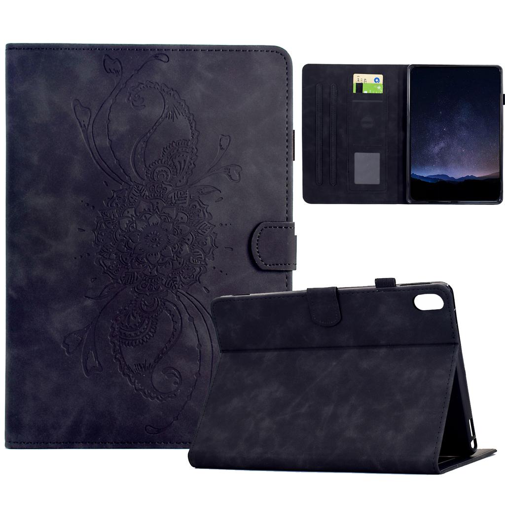 For Samsung Galaxy Tab S11 Case Mandala Imprinted Leather Tablet Cover with Card Slots