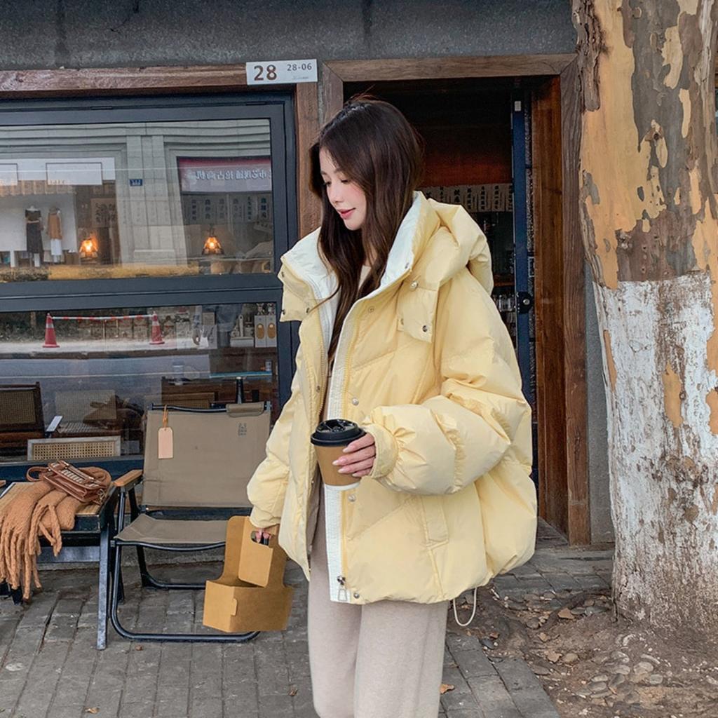 New Winter Women's Hooded Padded Coat, Loose Thickened Puffer Jacket, Fashion Niche Design Oversized Bread Coat For Women