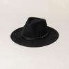 Autumn and winter new fashion casual belt buckle decorative wool woolen jazz hat shopping stage retro wool felt top hat