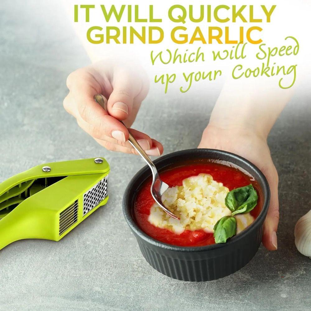 Manual Type Garlic Slicer Mashing Function Garlic Masher Vegetable Squeezer  Household Use