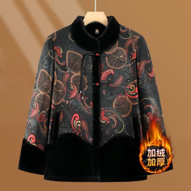 Winter fur integrated coat women's cotton-padded coat new winter velvet jacket