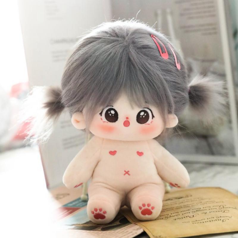 Kawaii Plush Cotton Doll Idol Stuffed Super Star Figure Dolls Cute Fat Body Cherry Blossoms Girl Doll Can Change Clothes Gift