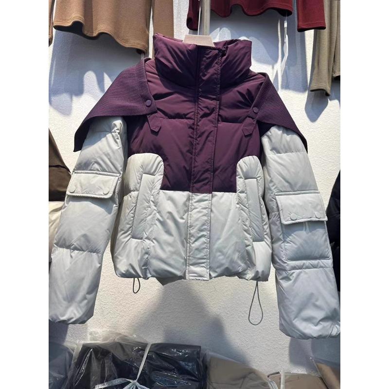 Winter New Style Women's Cotton-padded Coat, Fashionable Short Style Bread-padded Coat, Contrasting Color Personalized Cotton-padded Jacket