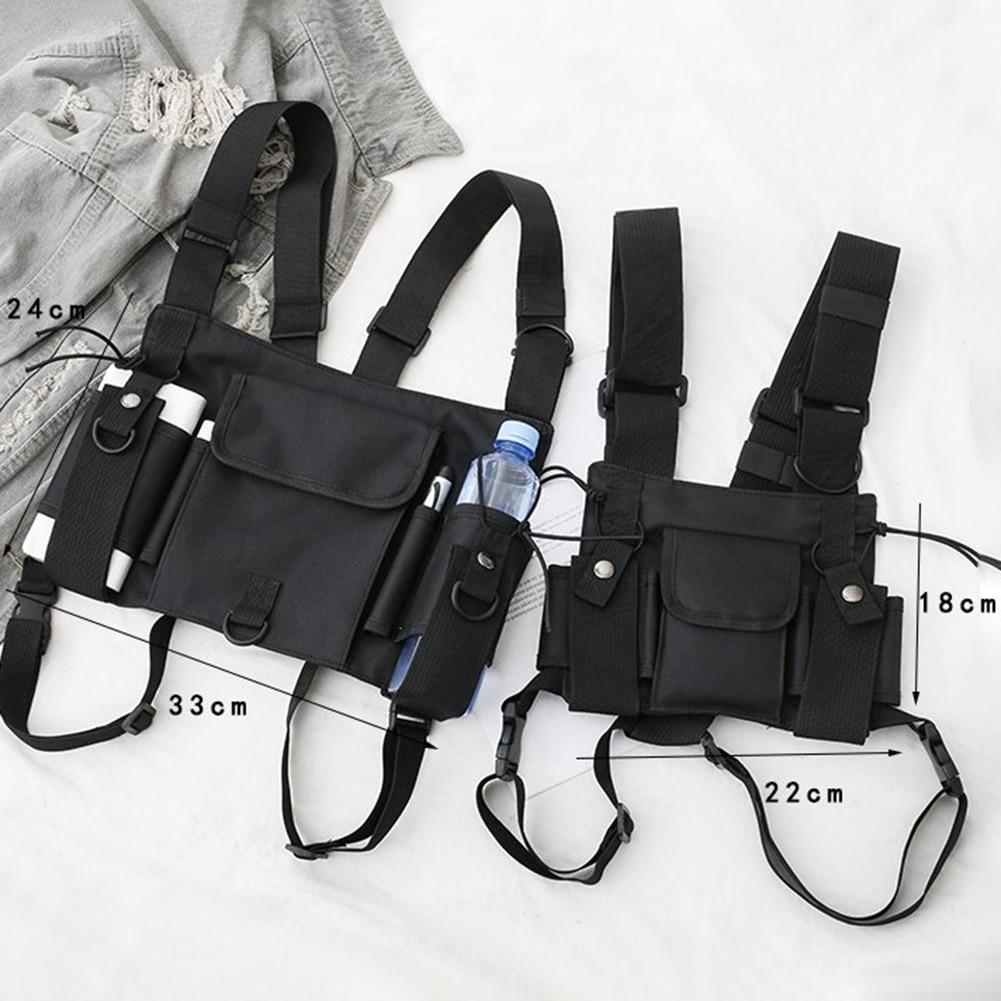 Unisex Outdoor Adjustable Vest, Chest Pouch, Shoulder Waist Bag, Wearable and Durable