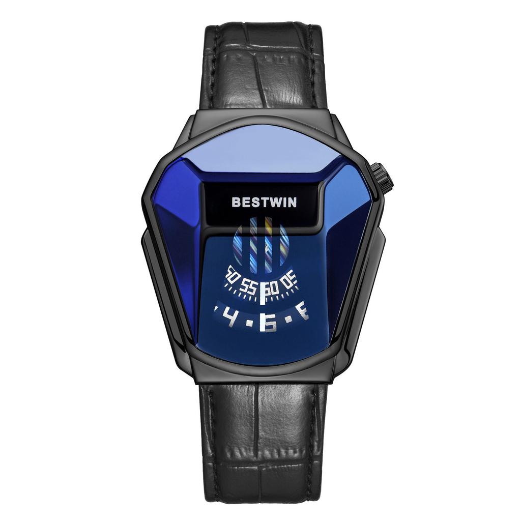 BESTWIN Diamond Alloy Quartz Watch for Men - Trendy Couple's Watch