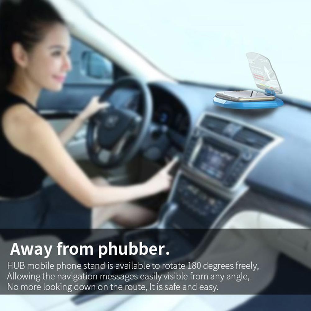 HUD Head Up Display Navegación GPS para Coche Reflector de Imagen Soporte para Teléfono Inteligente