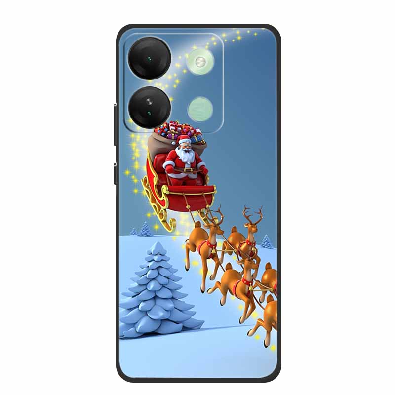 For Infinix Smart 7 HD Christmas Soft Case Silicone TPU Back Cover Phone Cases For Infinix Smart7 Plus X6516 Xmas New Etui Shell