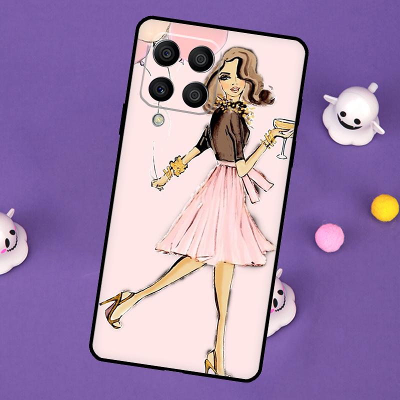 City Fashion Girl Cover For Samsung Galaxy M55 M15 M33 M13 M23 M53 M31 M51 M14 M34 M54 M20 M30s M52 M32 Case