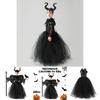 Maleficent Childrens Halloween Costume Dress With Polyester Fabric For Girls Ages 3 To 8