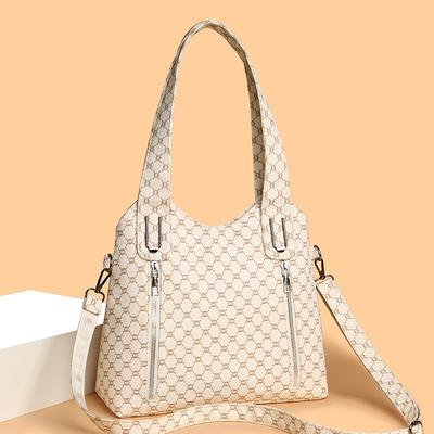 New Fashionable Printed Versatile Large-capacity Portable Tote Bag Retro Casual Multi-functional Messenger Bag