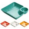 Piatto per ravioli antiscivolo, impilabile, in plastica, per immersione, piatto per sushi