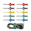Cleqee Mini Grabber SMD IC Test Hook Clip Jumper Probe Test Lead Kit for Logic 5 10 Groups Analyzer, Colors,