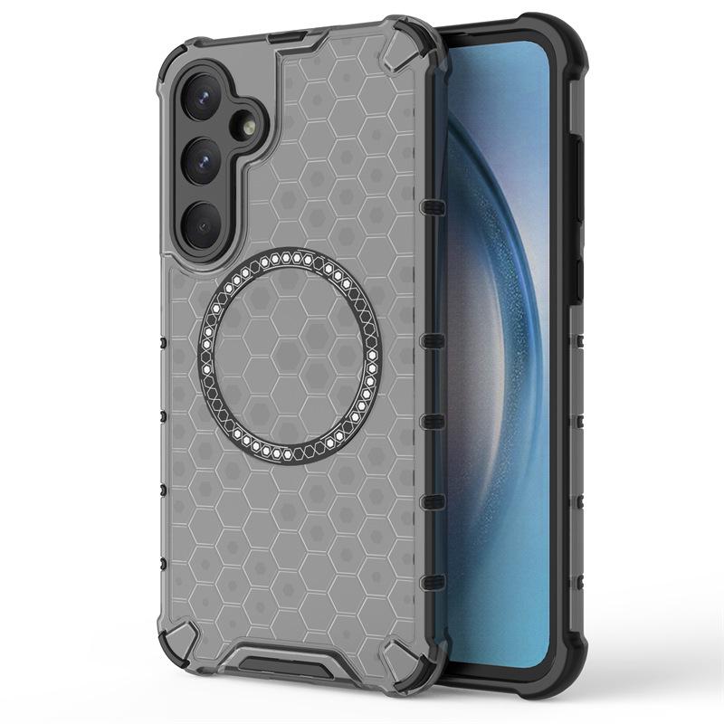 Samsung A55 Transparent Heat Dissipation Protective Case with Honeycomb Magnetic Design for S26 Ultra
