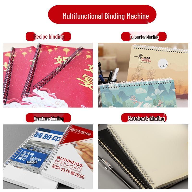 Leisheng TD-1200 Binding Machine for Calendars & A4 Menus with 34 Square Hole Punch