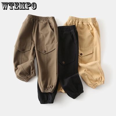 Children's Clothing Pants Boys' Solid Color Pants Korean Baby Spring and Autumn Fashion Pants Trend