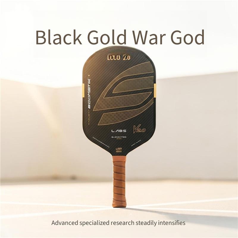 Premium Black Gold Pickleball Paddle LCC0 2.0 Toray T700 Carbon Fiber EPP Core High Rebound Quiet Sports Racket for Indoor Outdoor Play