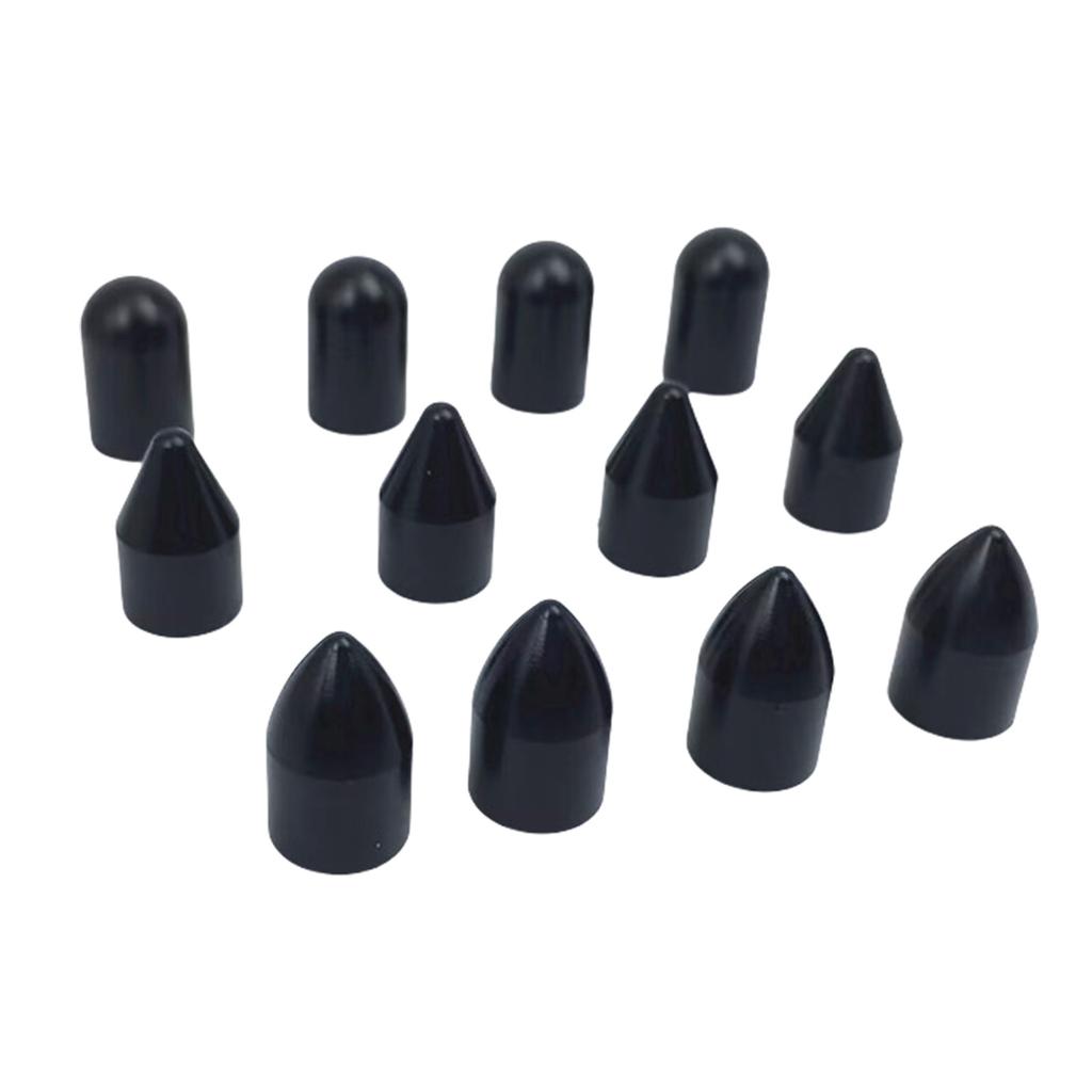 12Pcs Crowbars Caps Car Dent Removal Rod Tips Dent Remover Tool Replacement Heads for Hail Damage Removal Plastic Caps