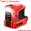 Wechselrichter Konverter 180W Power Inverter Für Dewalt Für Makita/Bosch/Milwaukee 18V Akku Mit LED-Licht Inverter Stromstation