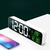 Plug-in Luminous Large Screen LED Wall Clock Music Alarm Clock Living Room Office Desk Hanging Clock