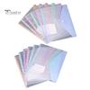 File Pockets 11 Hole Expandable Binder Folders for 2/3/4 Ring Document Pouch, Plastic Envelopes Macaron Color Bags Pocket with Snap Button &