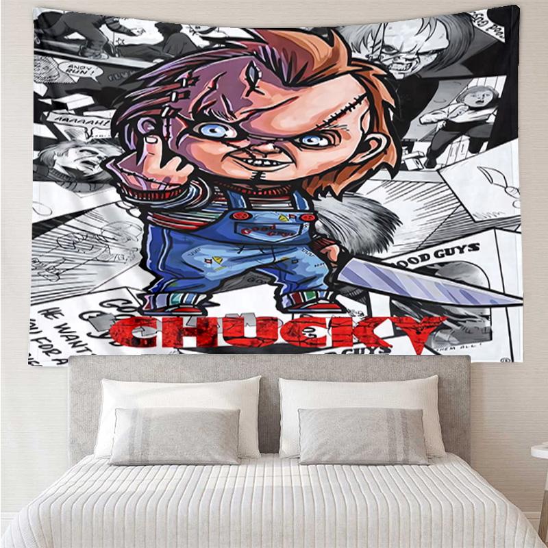 Chucky And Tiffany's Wedding Tapestry Hanging for Bedroom,Livingroom, Playroom,Decor Art Room Wall Tapestry Holiday and Birthday Gifts