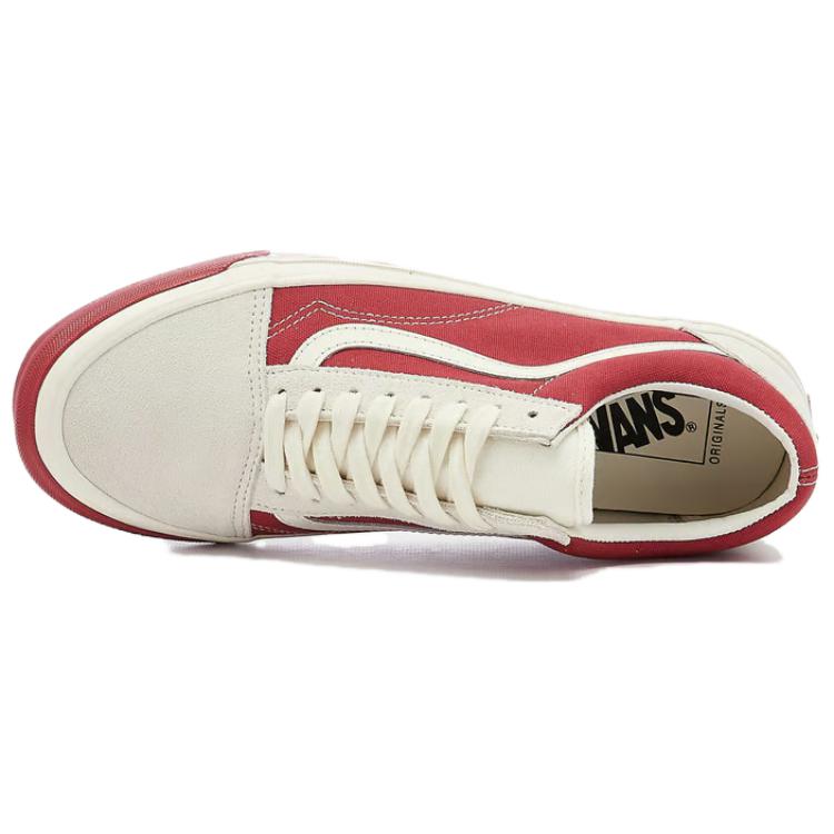 Vans OG Old Skool LX Bumper Cars - Marshmallow Cardinal Unisex Sneakers Red VN0A4P3X4O3