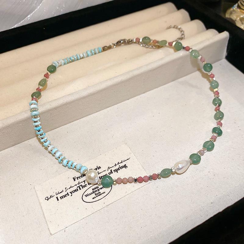 Sweet Dopamine Baroque Pearl Clavicle Necklace - French Fashion Temperament Jewelry for Women