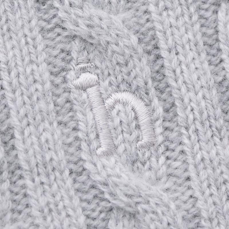 HAZZYS Women's Wool Blend Cable Knit Quarter-Button Sweater