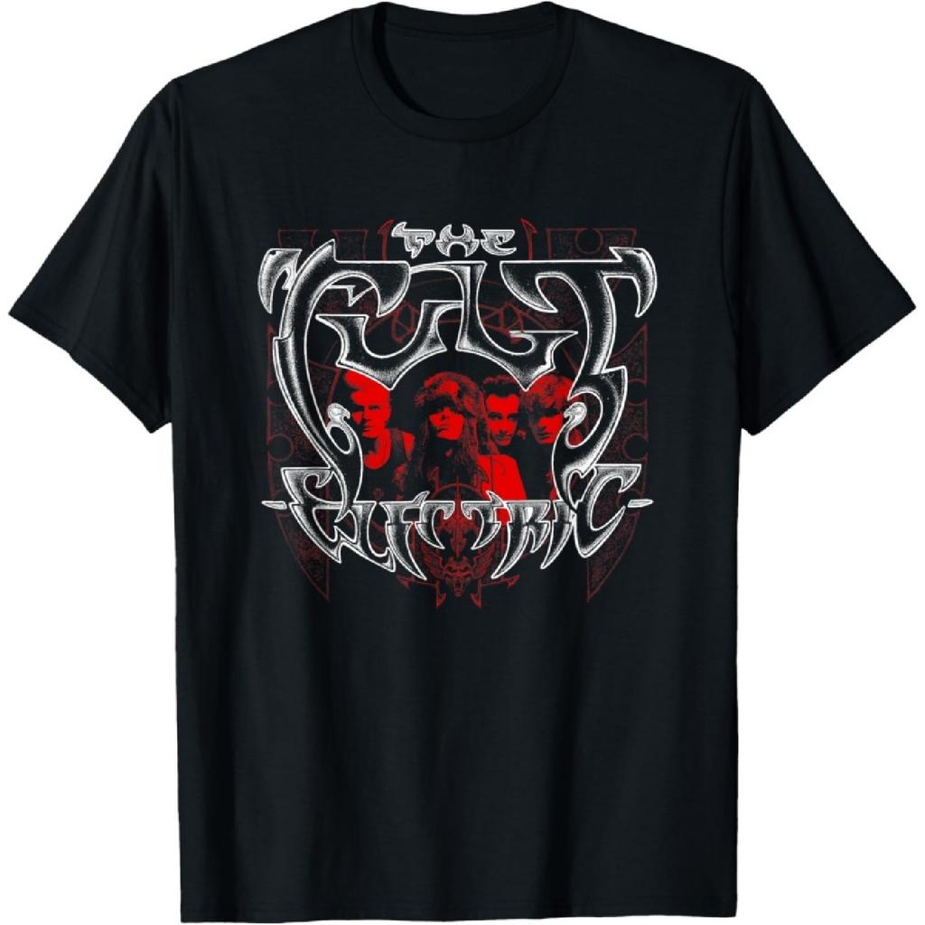 Electric Album Cover T-Shirt - Women's Black Cotton 100% Short Sleeve Crew Neck Classic Fit T-Shirt - Small
